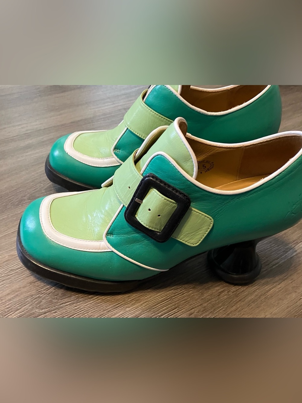 John Fluevog Mini Lolly Green size 8.5 good for street size 8 - Picture 9 of 12